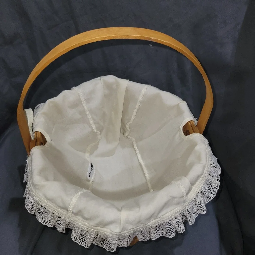 1997 Longaberger Christmas Collection Snowflake Basket Combo w/ Liner Protector